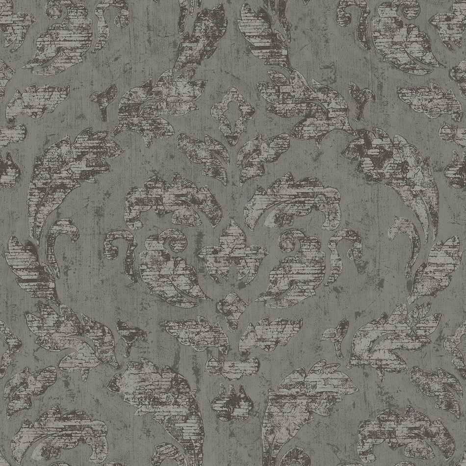 Utopia Damask Wallpaper - Silver Grey - Galerie - G67782 - Premier Wallcovering