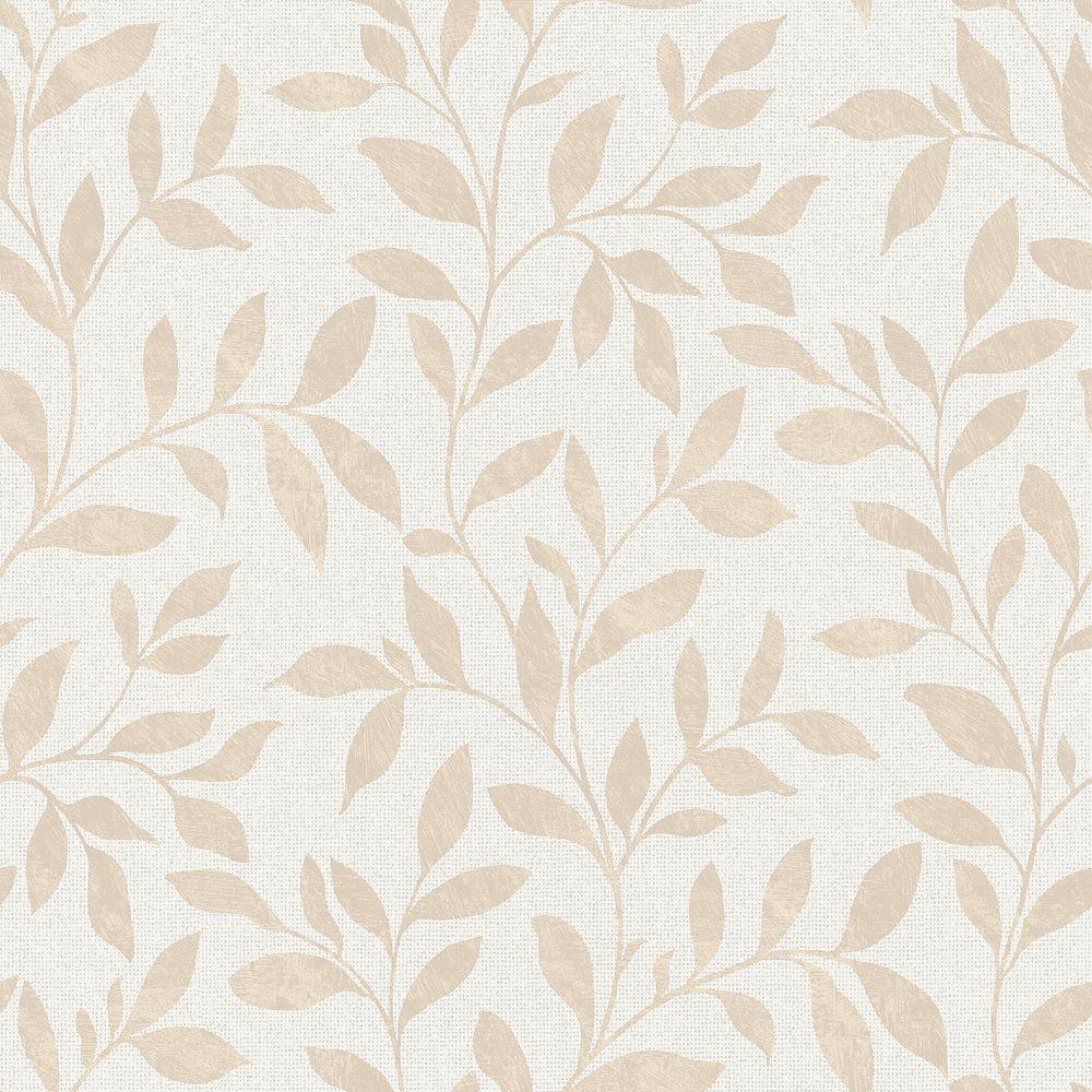 Utopia Loose Leaf Wallpaper - Beige / Cream - Galerie - G68029 - Premier Wallcovering