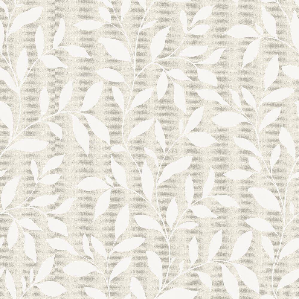 Utopia Loose Leaf Wallpaper - Cream / Beige - Galerie - G68031 - Premier Wallcovering