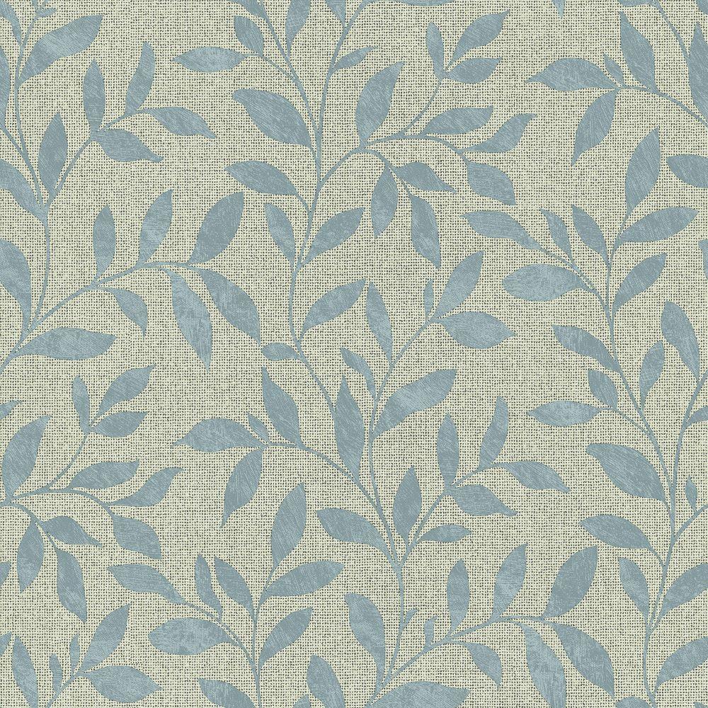 Utopia Loose Leaf Wallpaper - Blue - Galerie - G68030 - Premier Wallcovering