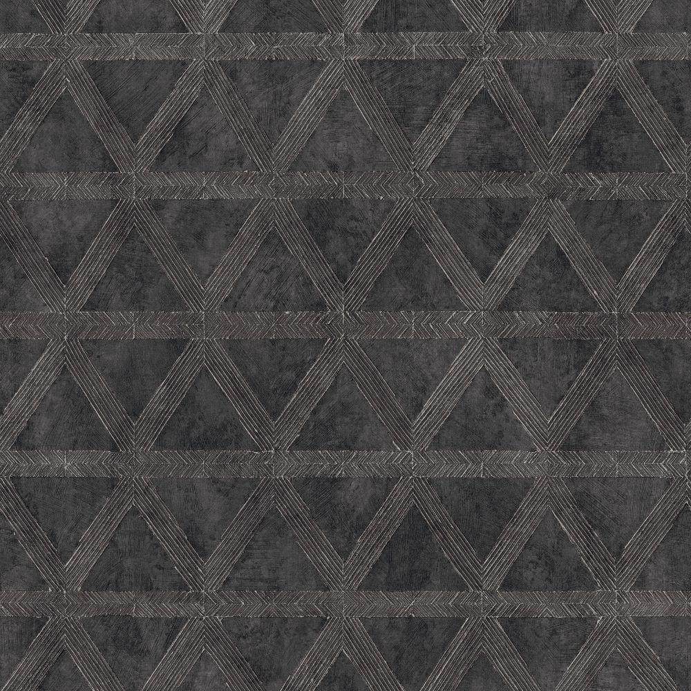 Utopia Tri Prism Wallpaper - Black - Galerie - G68010 - Premier Wallcovering