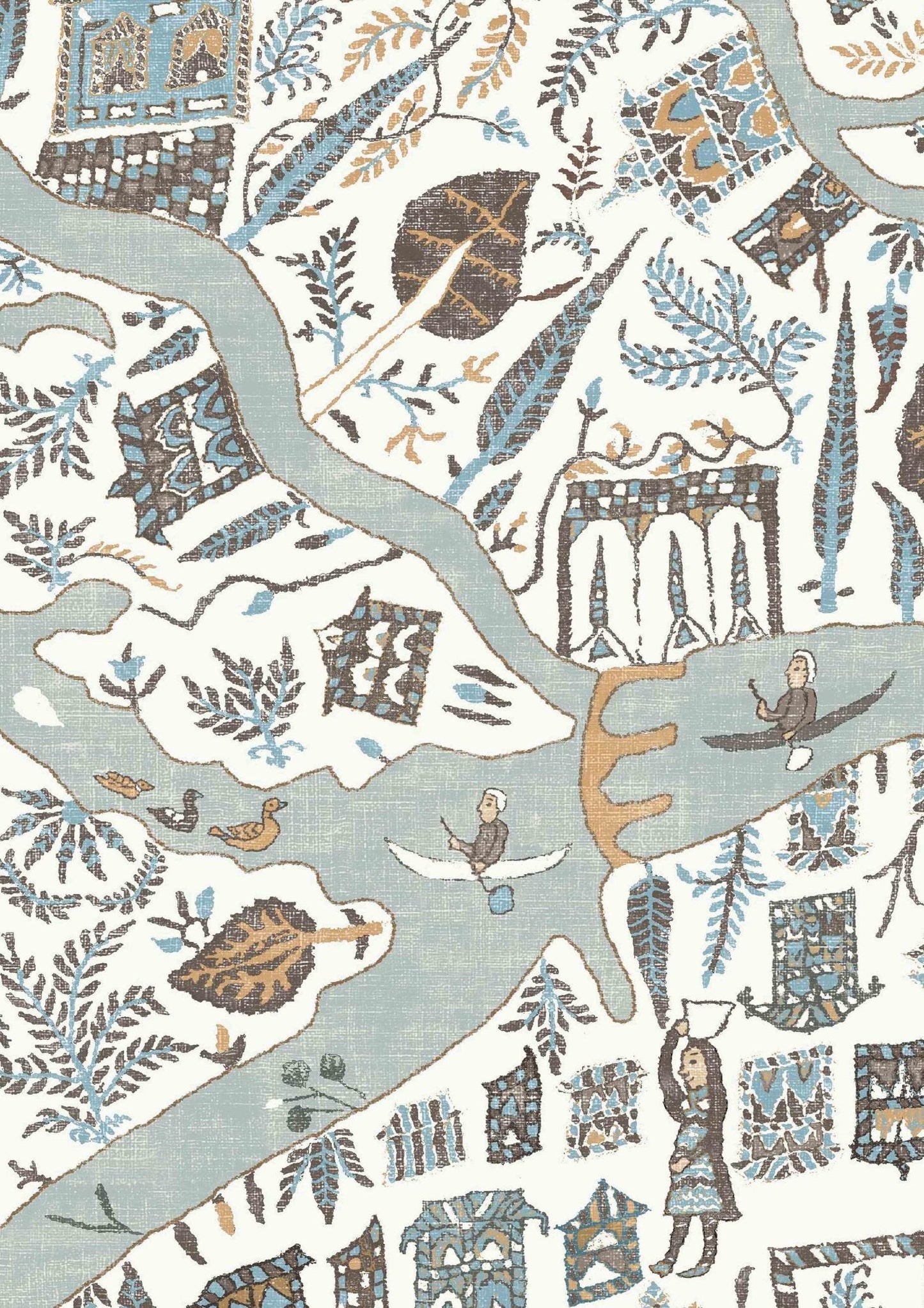 Utopia Wallpaper - Aqua Vita - Lewis & Wood - Premier Wallcovering