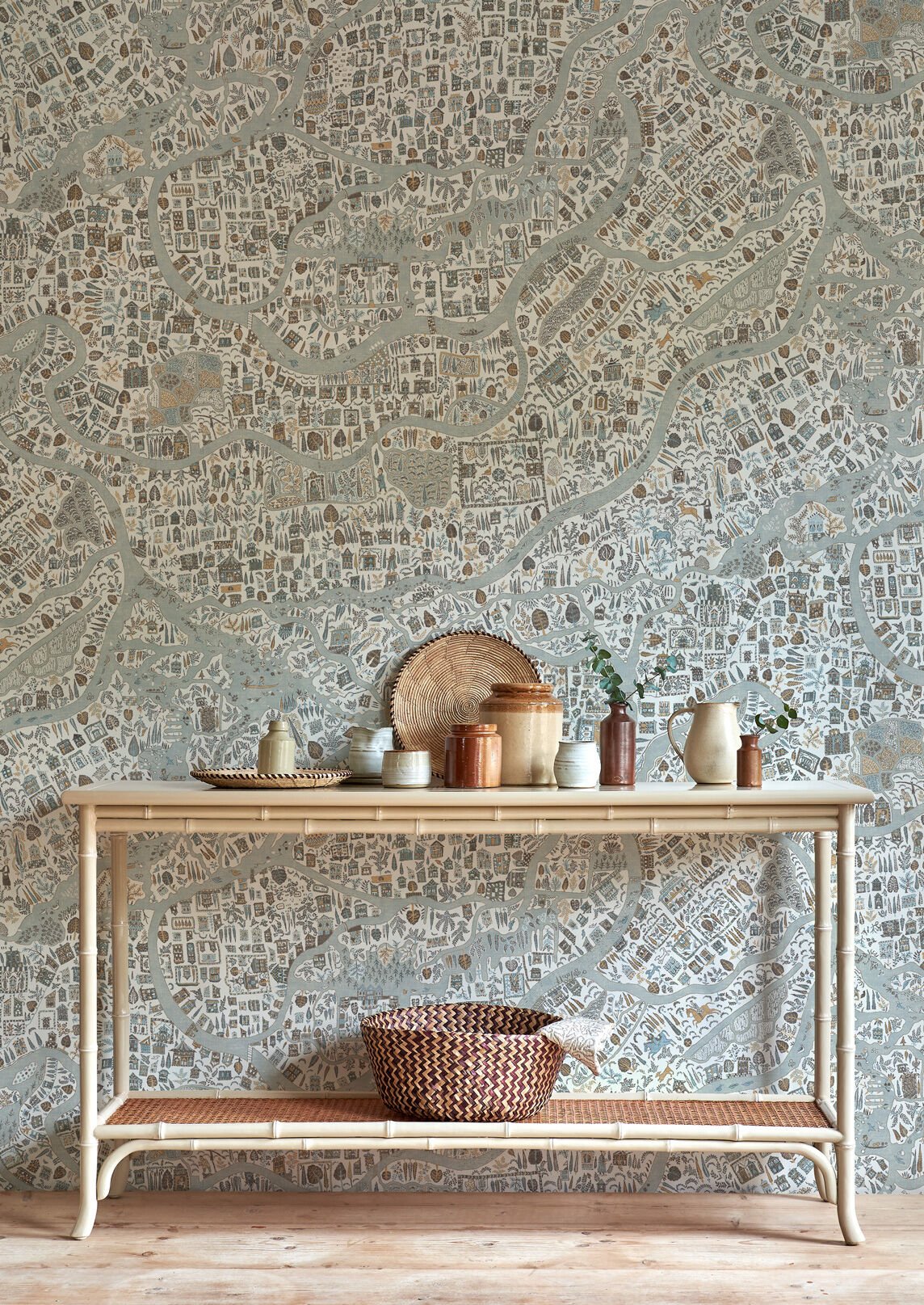 Utopia Wallpaper - Aqua Vita - Lewis & Wood - Premier Wallcovering
