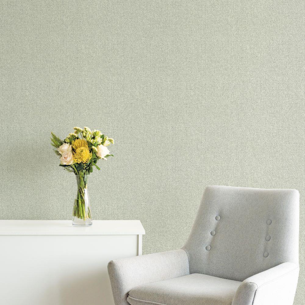 Utopia Weave Wallpaper - Green - Galerie - G68038 - Premier Wallcovering