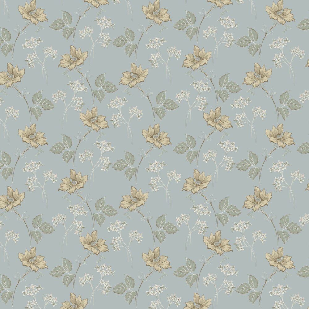 Valborg Wallpaper - Blue - Boråstapeter - 5500 - Premier Wallcovering