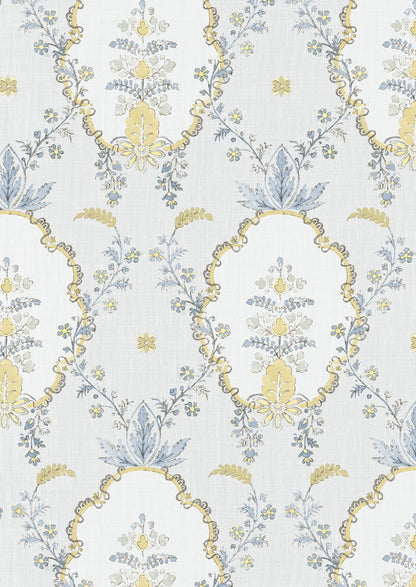 Vallance Wallpaper - Blue Citrine - Lewis & Wood - Premier Wallcovering
