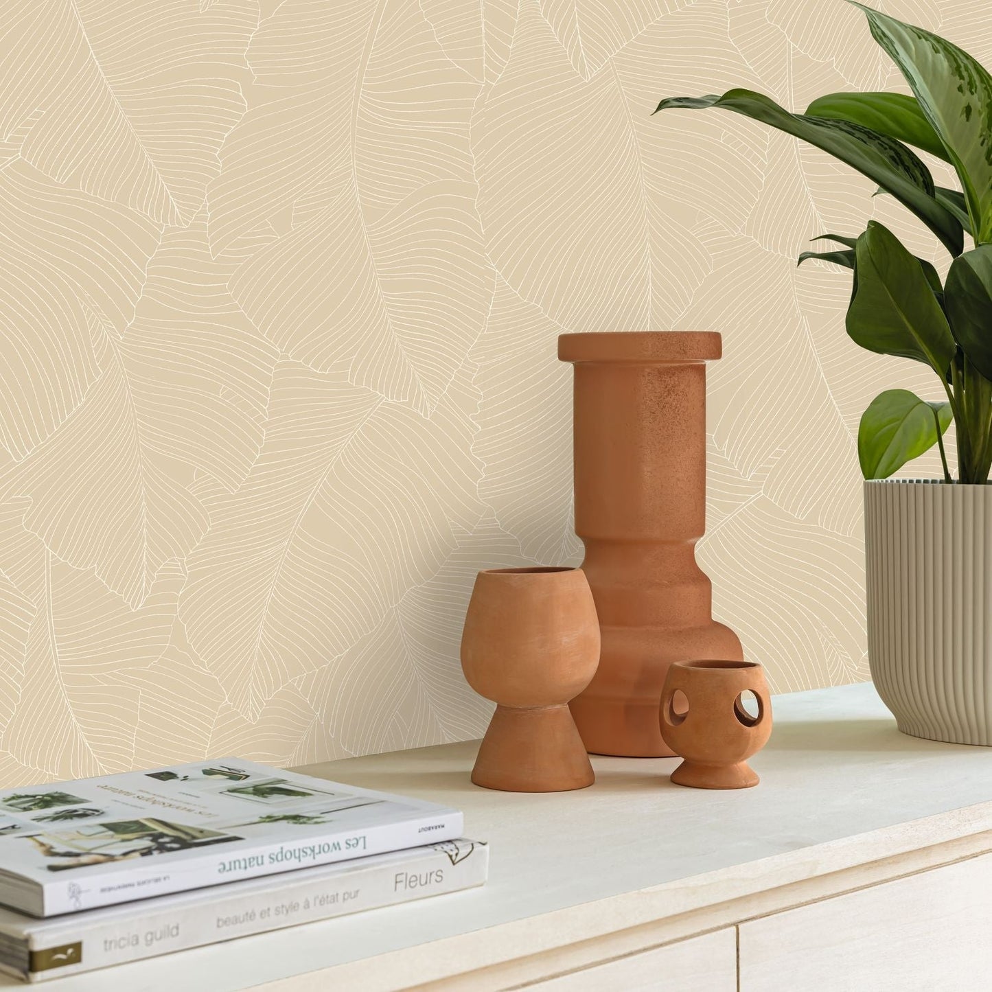 Vegetalia Wallpaper - Blanc Beige - Caselio - 106500010