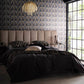 Velluto Wallpaper - Noir - Clarke & Clarke - W0170/02 - Premier Wallcovering