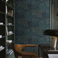 Velvet Leaves Wallpaper - Blue - Boråstapeter - 2261 - Premier Wallcovering