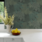 Velvet Leaves Wallpaper - Green - Boråstapeter - 2263 - Premier Wallcovering