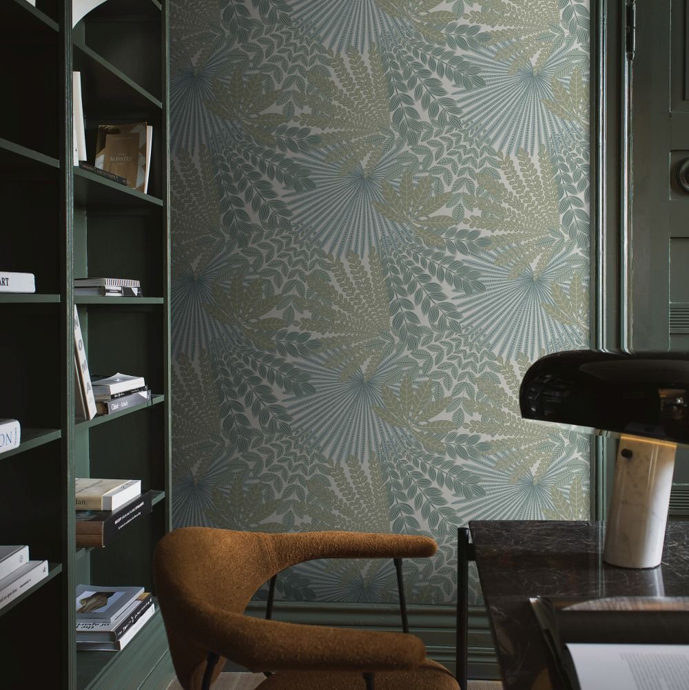 Velvet Leaves Wallpaper - Sage - Boråstapeter - 2262 - Premier Wallcovering