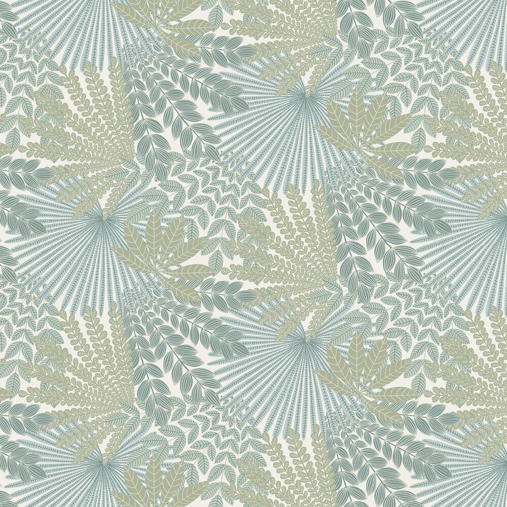 Velvet Leaves Wallpaper - Sage - Boråstapeter - 2262 - Premier Wallcovering