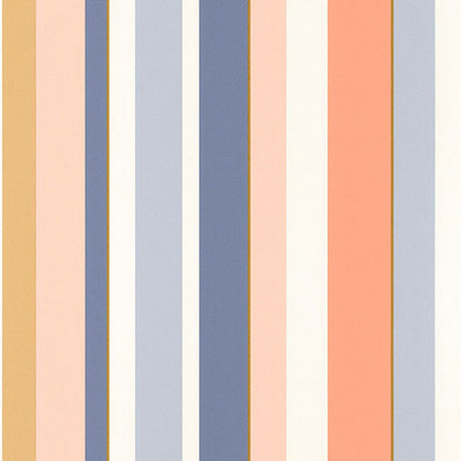 Venice Beach California Wallpaper - Indigo And Peche - Casadeco - 88837474 - Premier Wallcovering