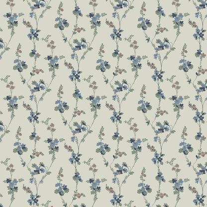 Vera Wallpaper - Blue - Boråstapeter - 5509 - Premier Wallcovering