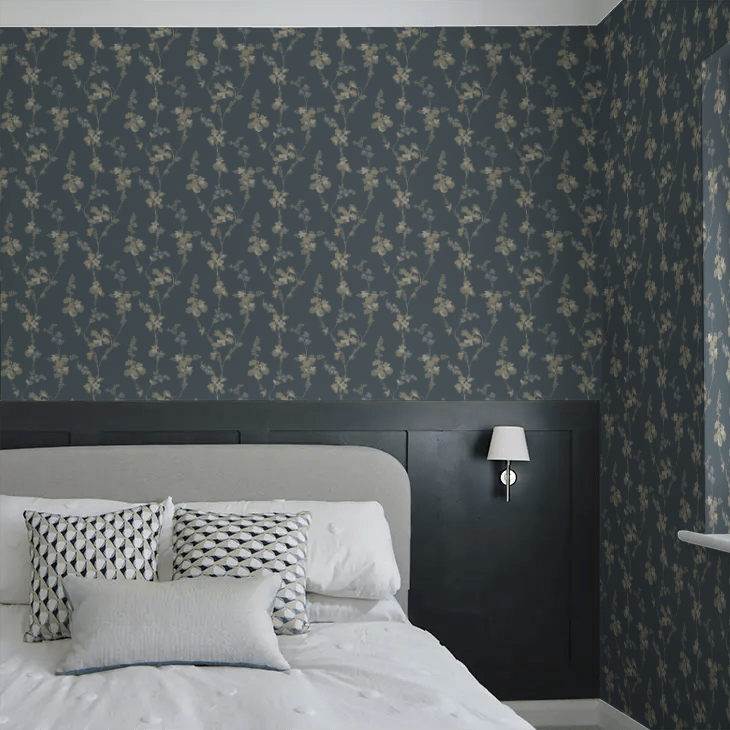 Vera Wallpaper - Navy - Boråstapeter - 5510 - Premier Wallcovering
