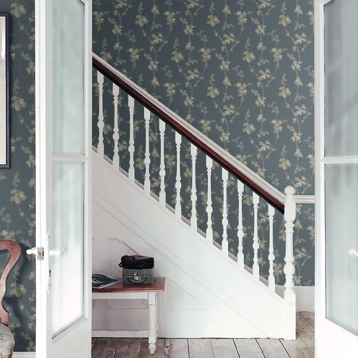 Vera Wallpaper - Navy - Boråstapeter - 5510 - Premier Wallcovering