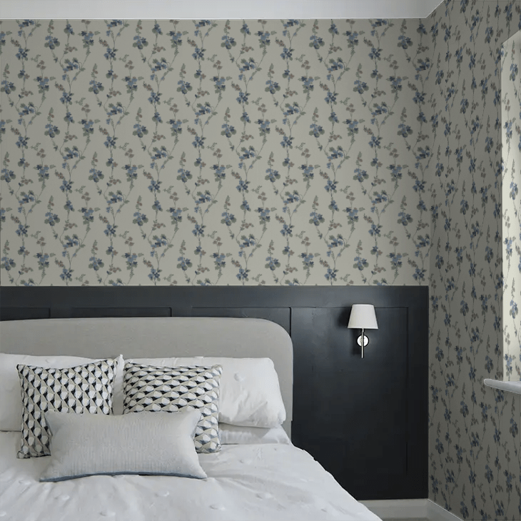 Vera Wallpaper - Blue - Boråstapeter - 5509 - Premier Wallcovering
