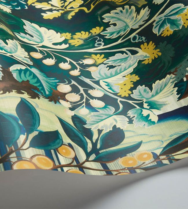 Verdure Tapestry Wallpaper - Viridian, Teal, Ink & Chartreuse - 118/17038 - Cole & Son - Premier Wallcovering