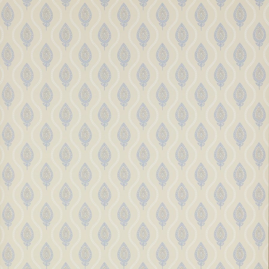 Verity Wallpaper - Blue/Cream - Colefax & Fowler - 07138/07 - Premier Wallcovering