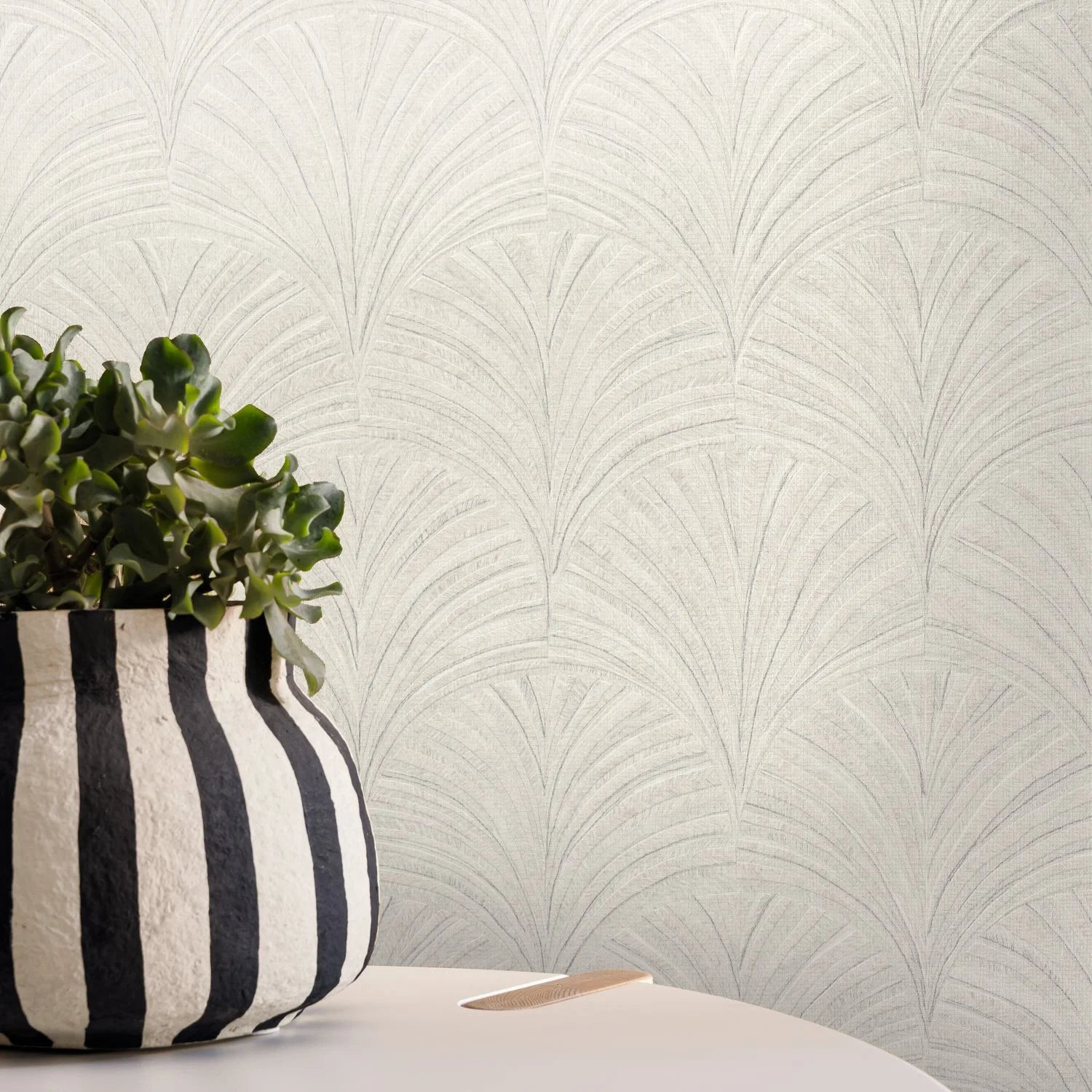 Vibration Wallpaper - Blanc - Caselio - 107030095