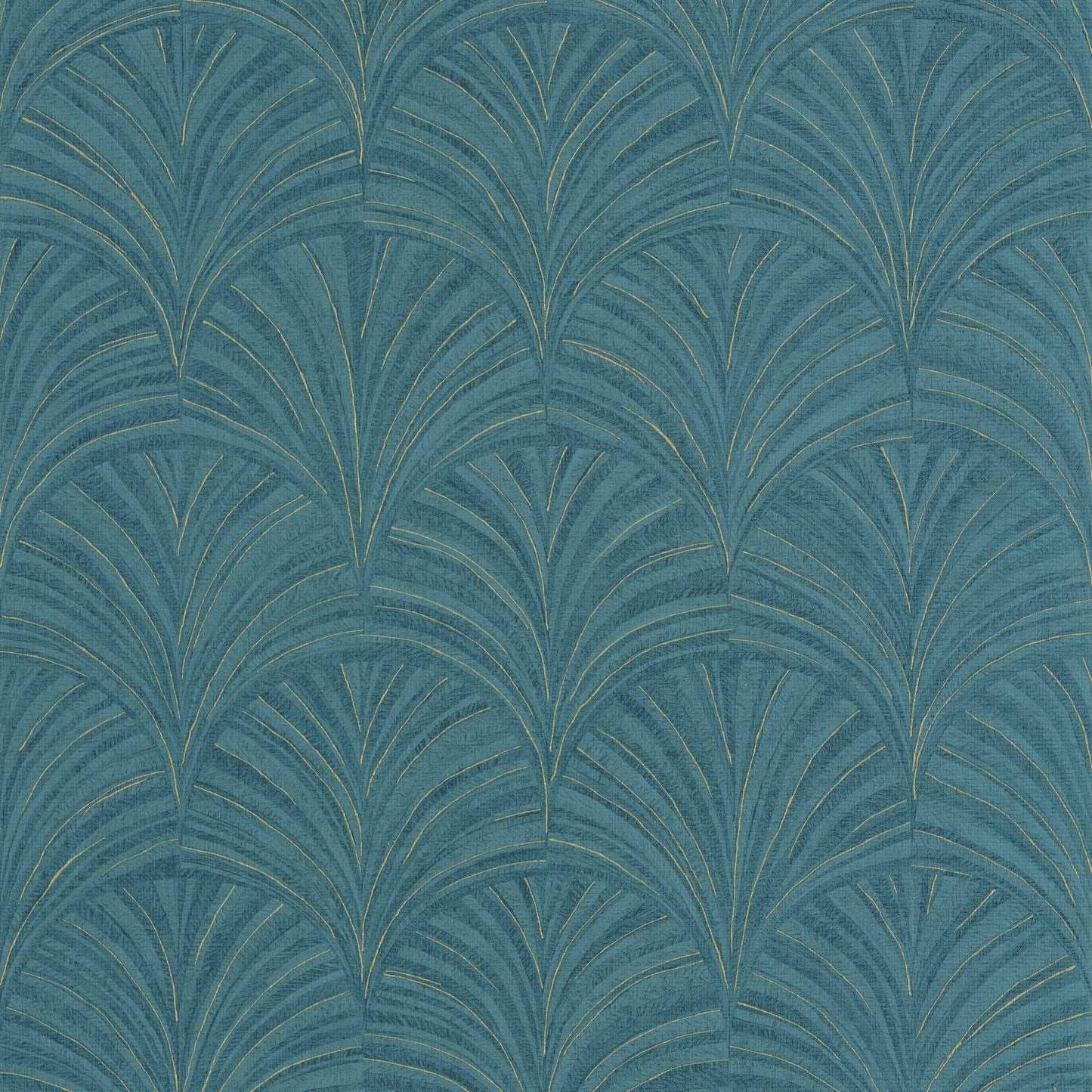 Vibration Wallpaper - Bleu or - Caselio - 107036350