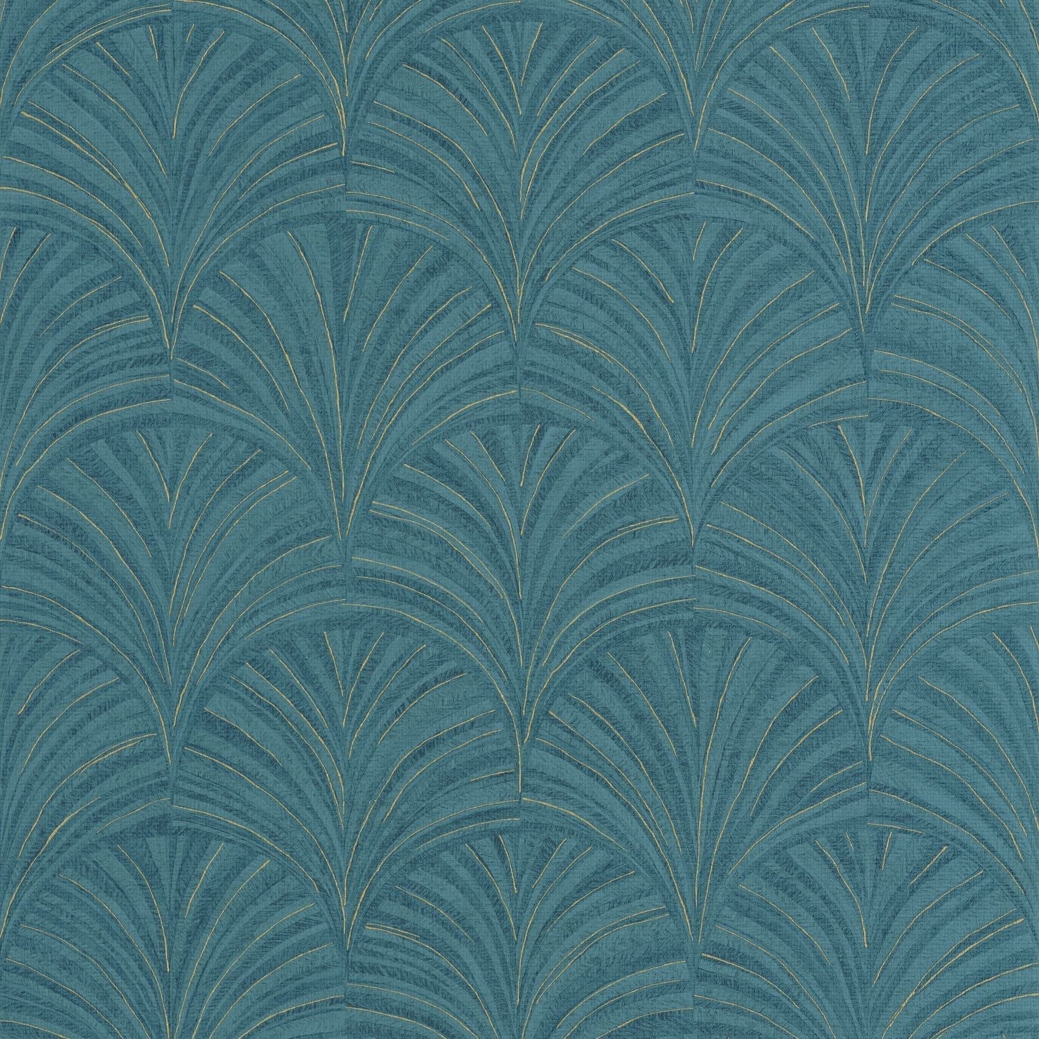 Vibration Wallpaper - Bleu or - Caselio - 107036350
