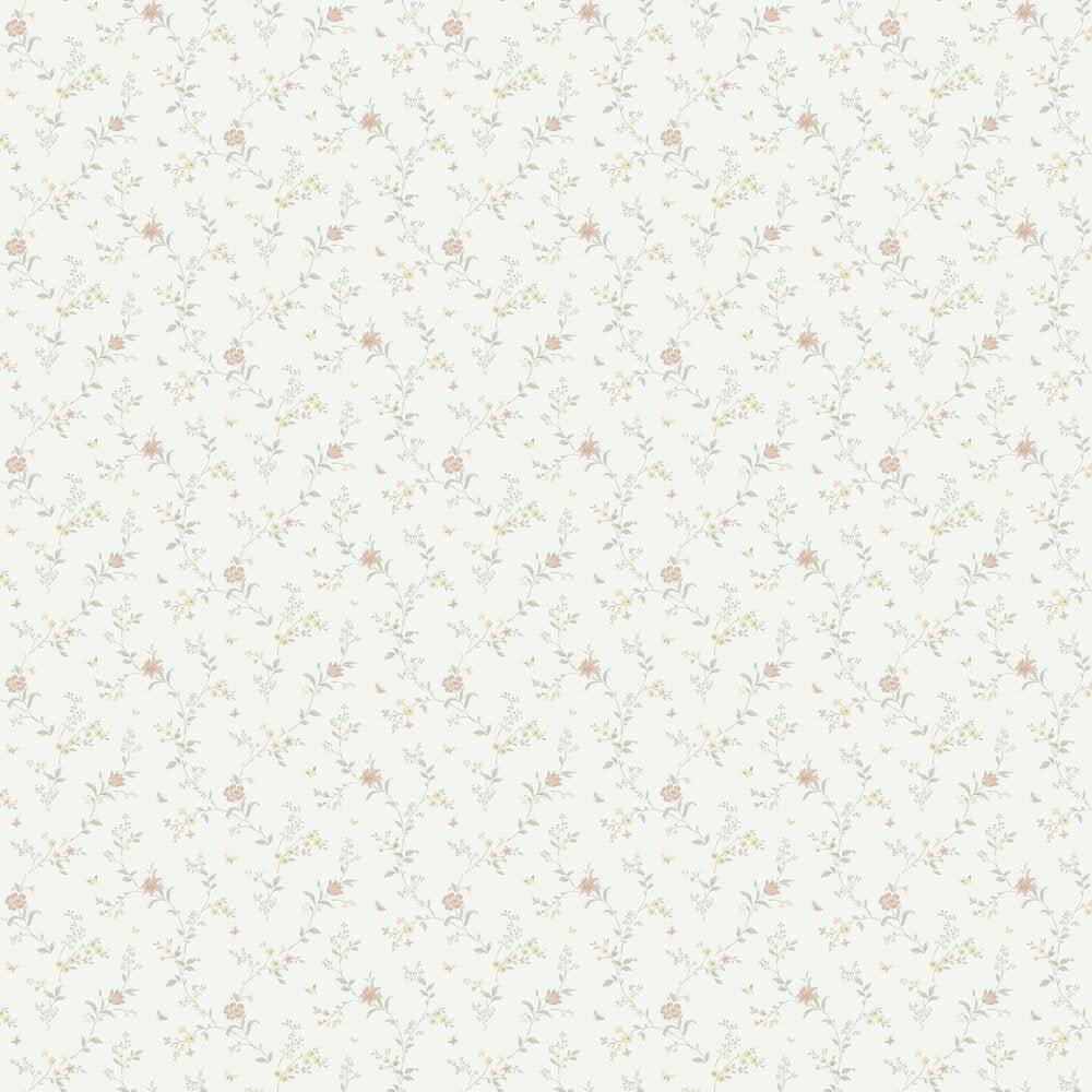 Viktoria Wallpaper - White - Boråstapeter - 38755 - Premier Wallcovering