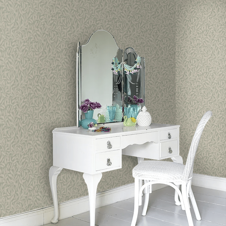 Vintergrona Wallpaper - Sage - Boråstapeter - 4829 - Premier Wallcovering