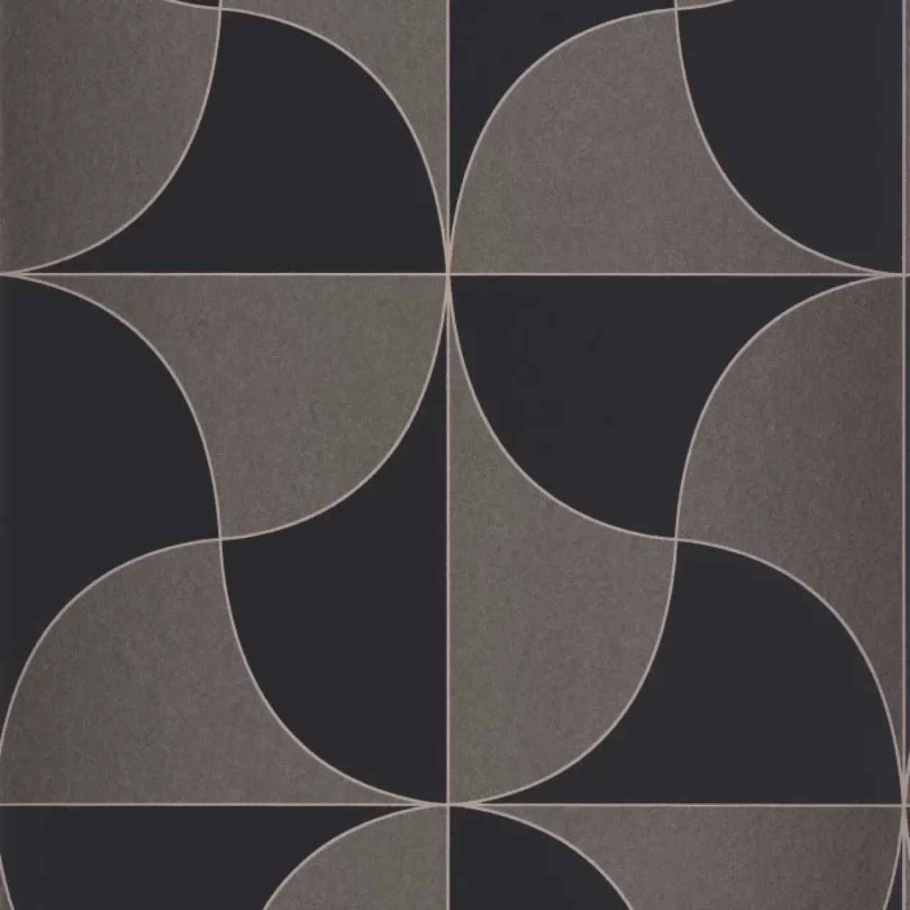 Virevolte Alchimie Wallpaper - Noir Reglisse - Casadeco - 89939336 - Premier Wallcovering