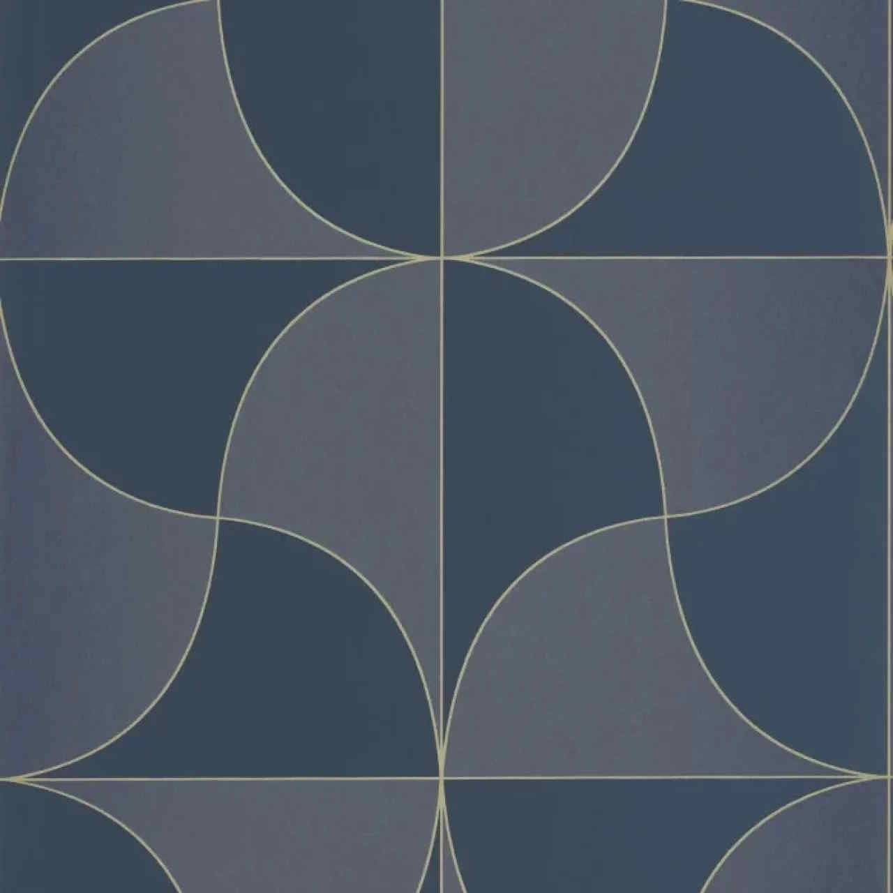 Virevolte Alchimie Wallpaper - Bleu Marine - Casadeco - 89936844 - Premier Wallcovering