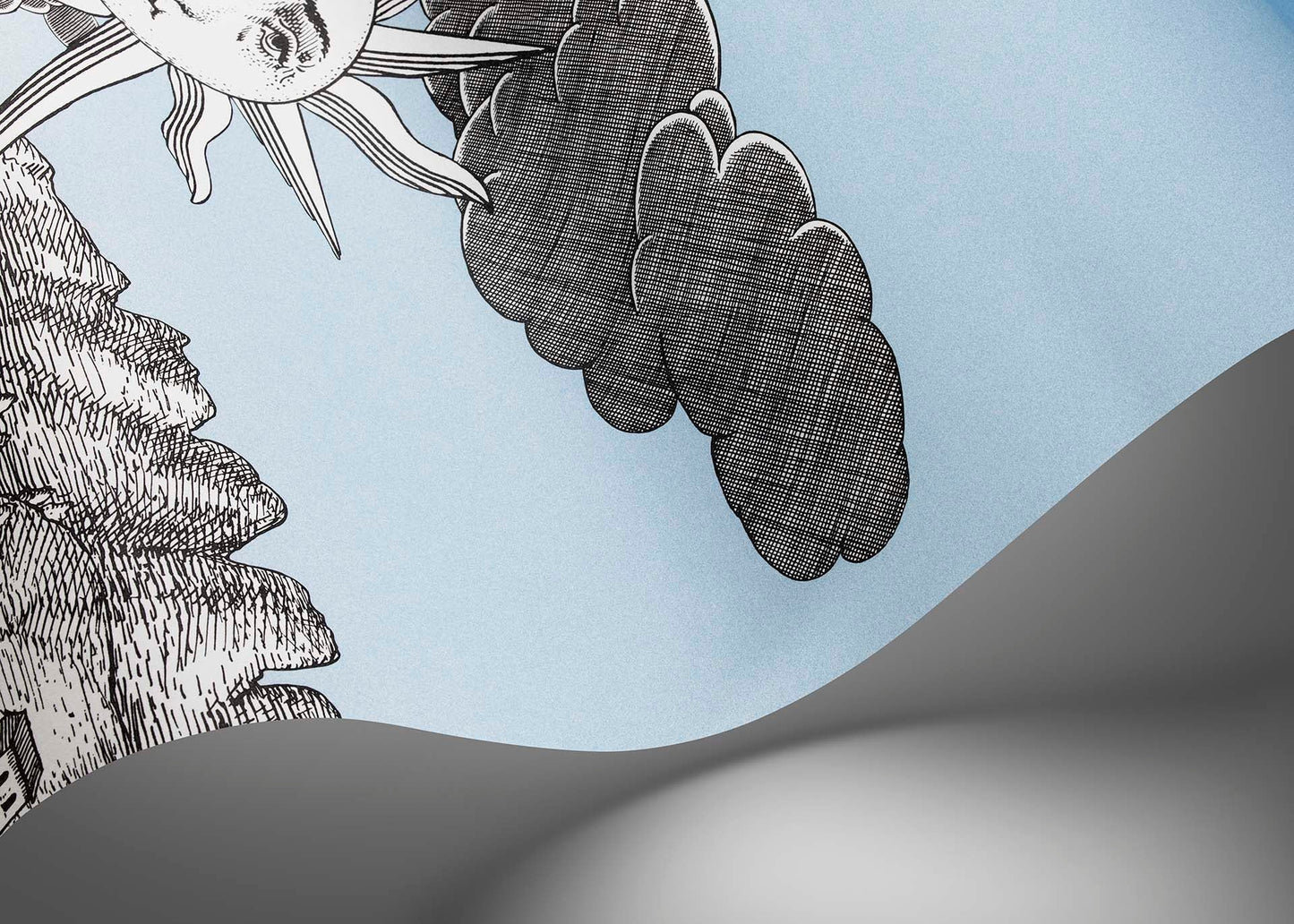 Vista Mediterranea Wallpaper - Blue Ombre Sky - 123/3014 - Cole & Son - Premier Wallcovering