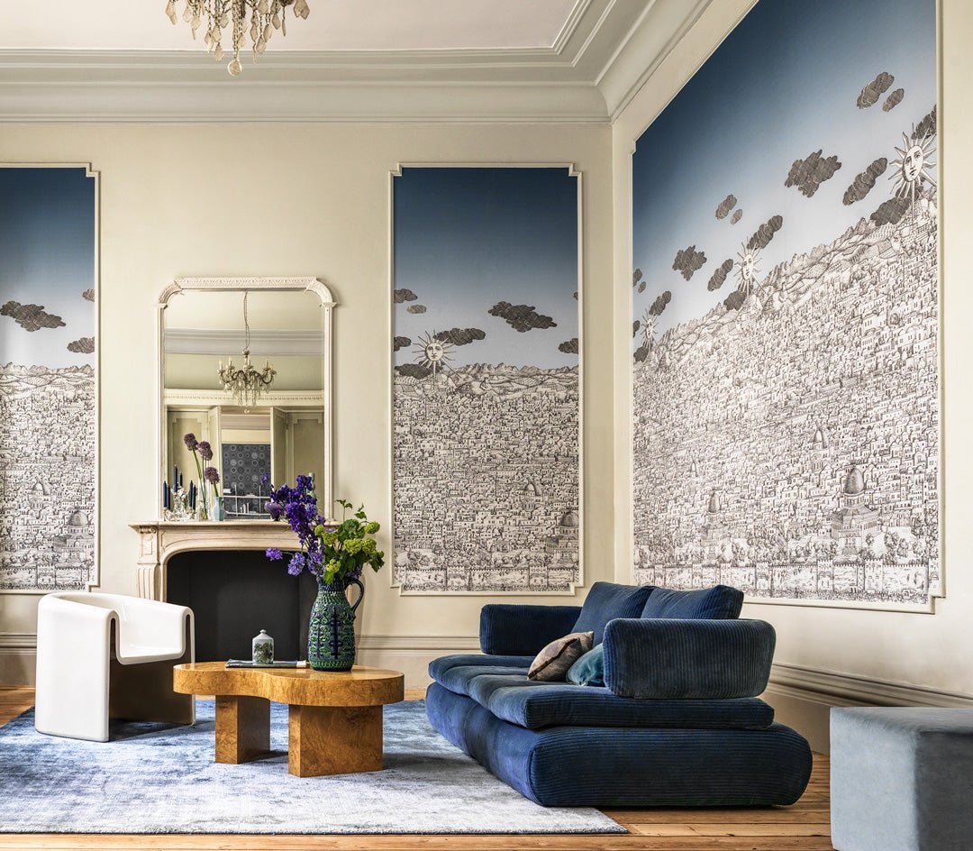 Vista Mediterranea Wallpaper - Blue Ombre Sky - 123/3014 - Cole & Son - Premier Wallcovering