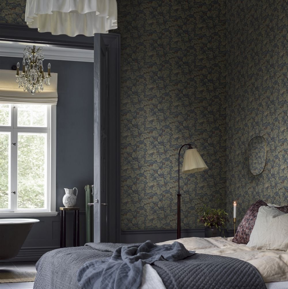 Waldemar Wallpaper - Teal - Boråstapeter - 4587 - Premier Wallcovering