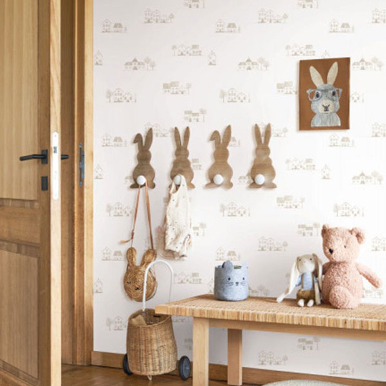 Walk In The Village Once Upon A Time Wallpaper - Lin - Casadeco - 200841221 - Premier Wallcovering
