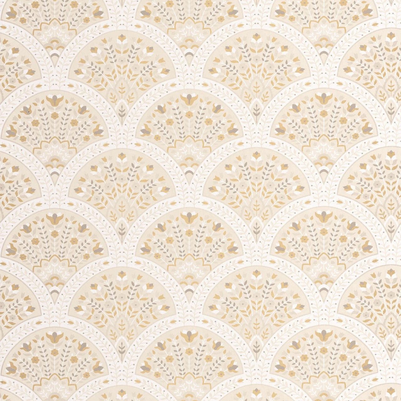Wallace Heritage Wallpaper - Beige Creme - Casadeco - 201191324 - Premier Wallcovering