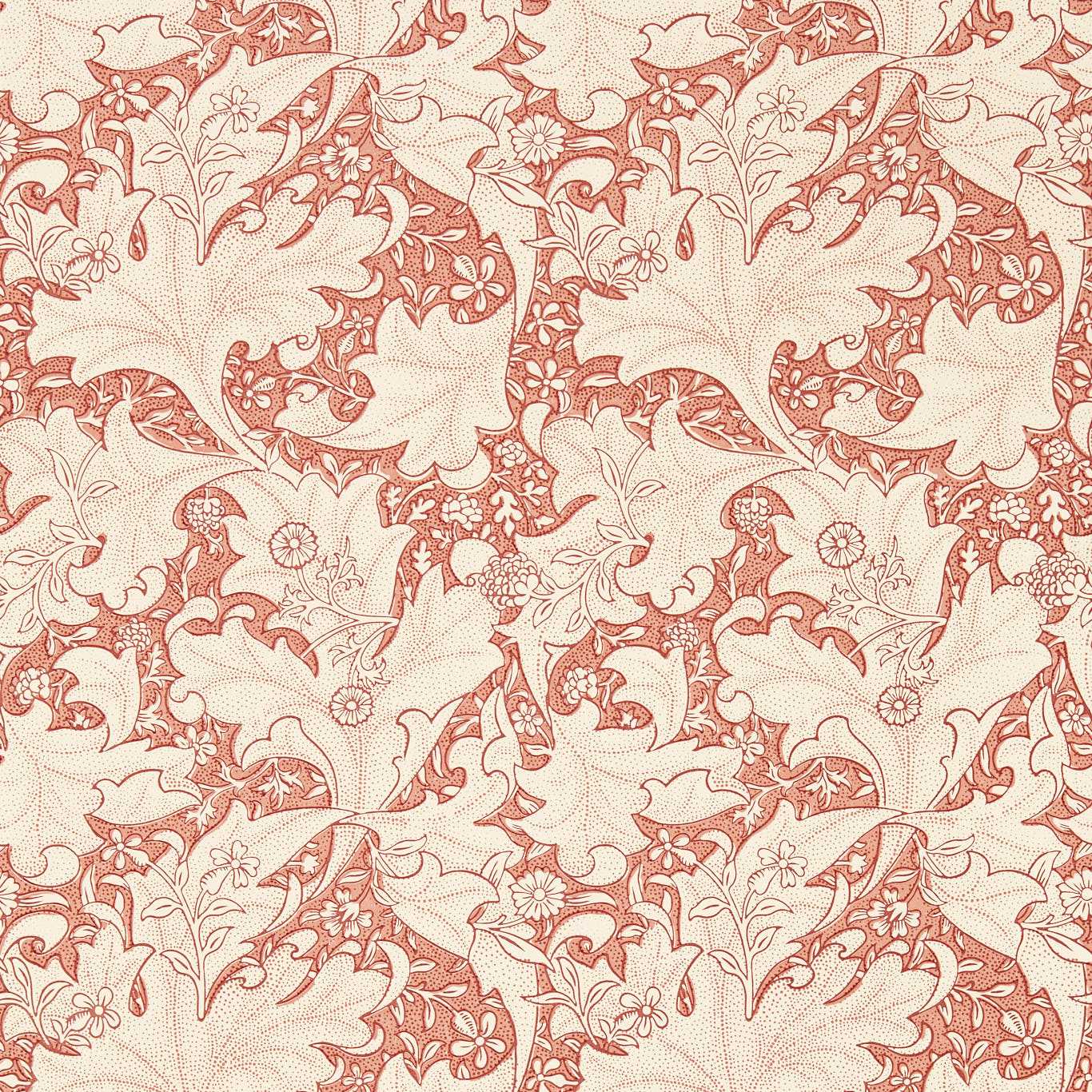 Wallflower Wallpaper - Chrysanthemum Pink - 217188 - Morris & Co - Premier Wallcovering