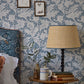 Wallflower Wallpaper - Woad Blue - 217187 - Morris & Co - Premier Wallcovering