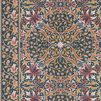 Walthamstow Wallpaper - Indigo/Gold - Morris & Co - 217601 - Morris Wallpaper