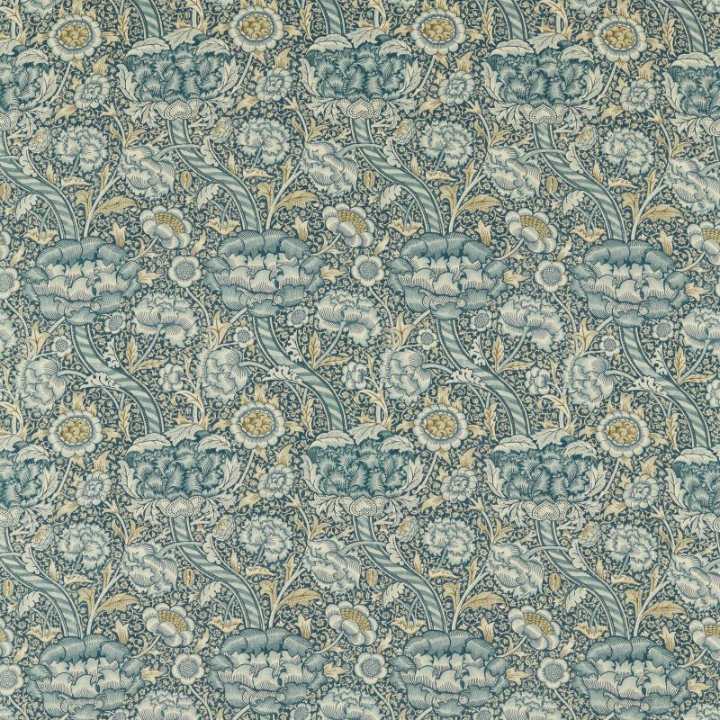 Wandle Fabric - Blue/Stone - Morris & Co - 226396 - Premier Wallcovering
