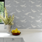Whales Wallpaper - Baby Blue - Boråstapeter - 6942 - Premier Wallcovering