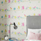What A Hoot Wallpaper - Pink Aqua Apple & Natural - HLTF112650 - Harlequin - Premier Wallcovering