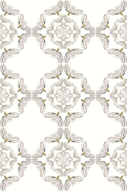 White Moth Circle Wallpaper - Original - Timorous Beasties - WM/MICA/01 - Premier Wallcovering
