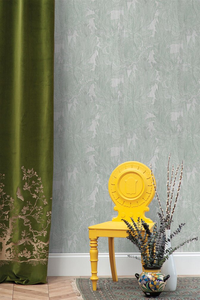 Whitewash Rose Wallpaper - Green - Timorous Beasties - STCO/WWR/SMM/04 - Premier Wallcovering