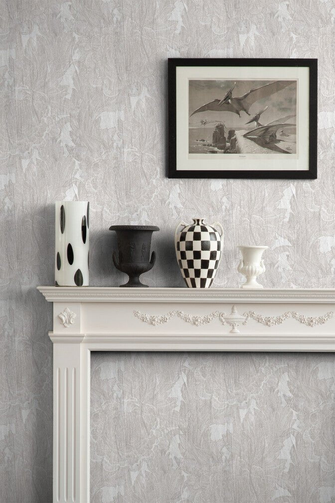 Whitewash Rose Wallpaper - Beige - Timorous Beasties - STCO/WWR/SMM/02 - Premier Wallcovering