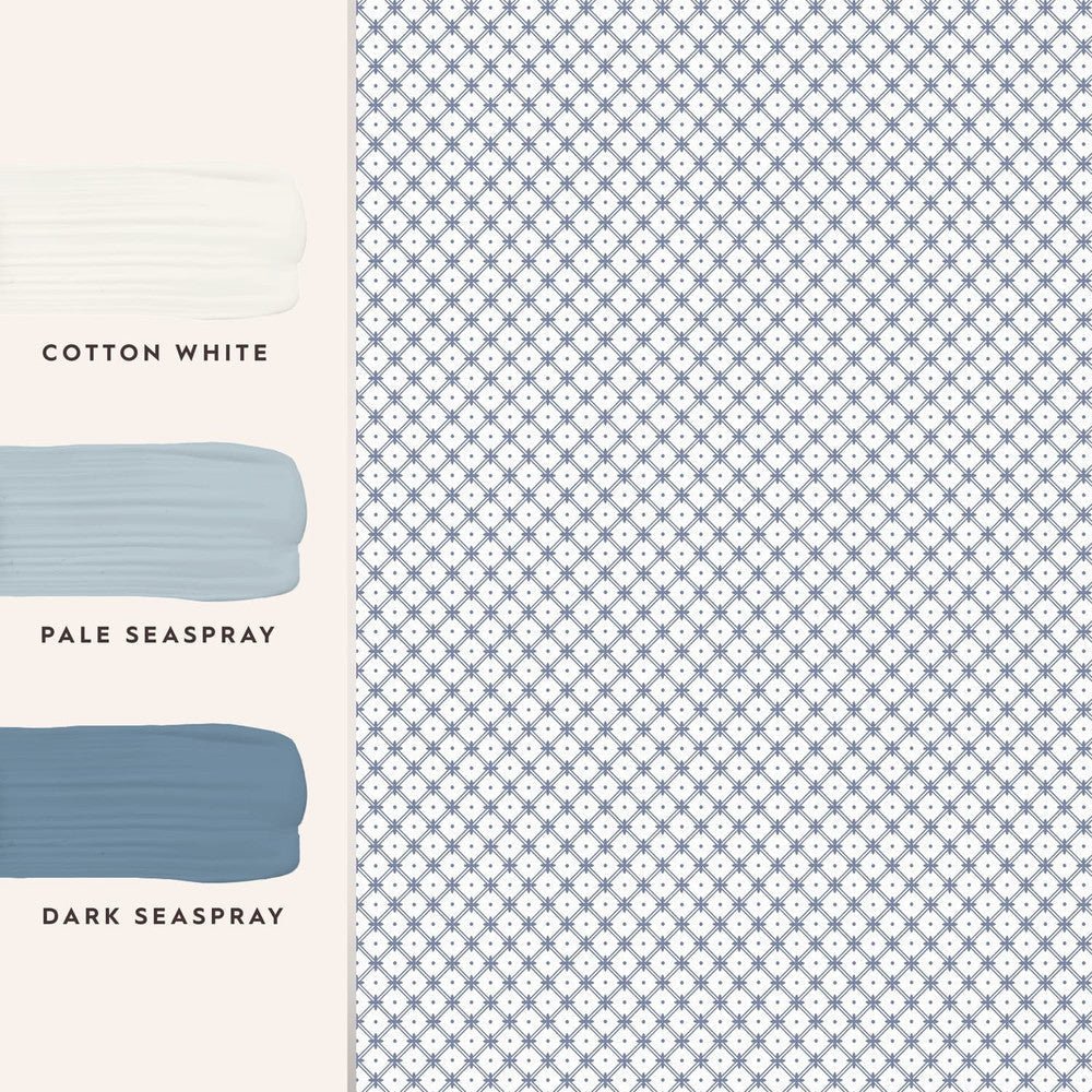 Wickerwork Wallpaper - Dark Seaspray Blue - Laura Ashley - 120135 - Premier Wallcovering