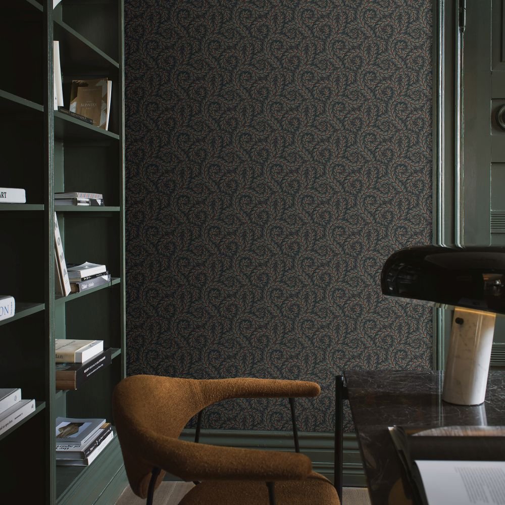 Wild Ferns Wallpaper - Charcoal - Boråstapeter - 2257 - Premier Wallcovering