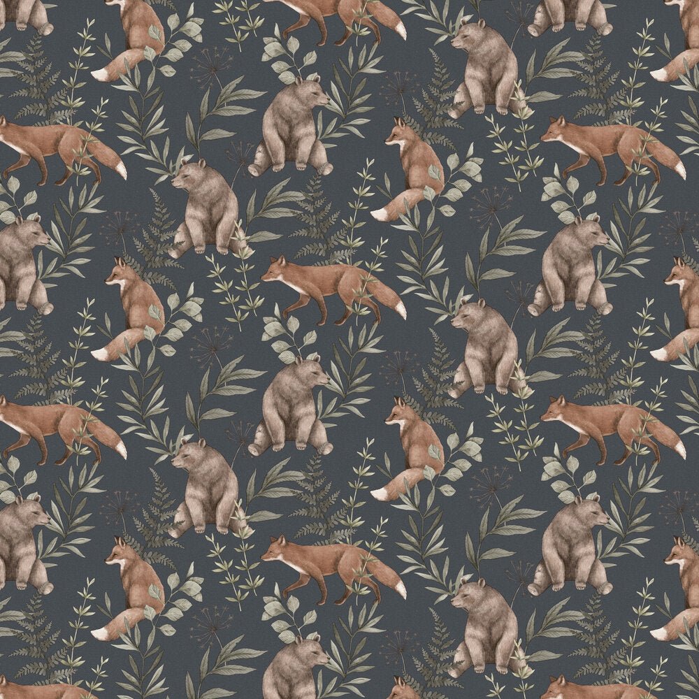 Wild Forest Wallpaper - Charcoal - Boråstapeter - 6920 - Premier Wallcovering