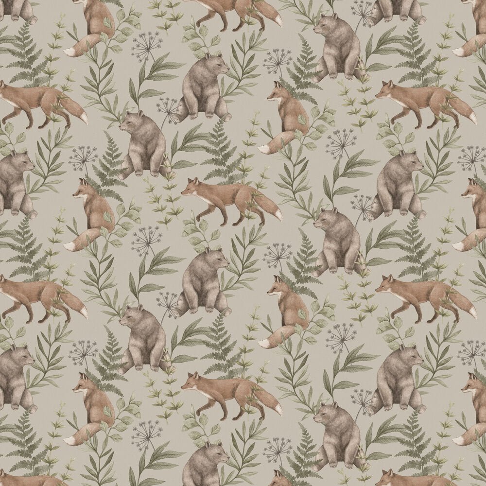 Wild Forest Wallpaper - Taupe - Boråstapeter - 6921 - Premier Wallcovering
