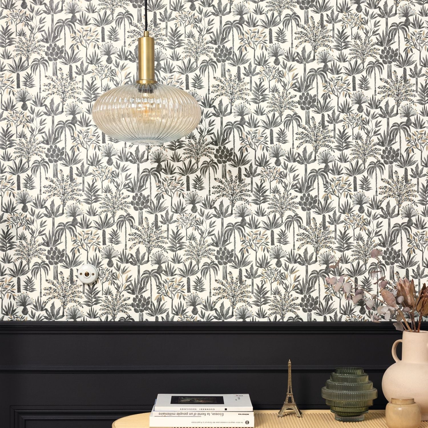 Wild Life Wallpaper - Blanc Noir - Caselio - 104350957