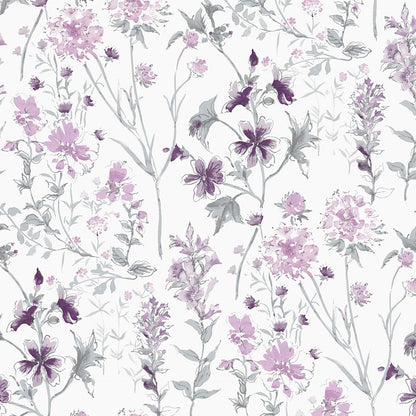 Wild Meadow Wallpaper - Pale Iris - Laura Ashley - 113362 - Premier Wallcovering